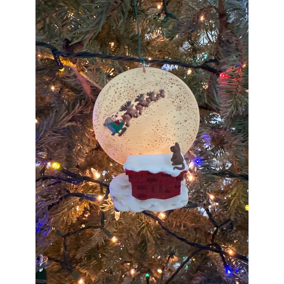 Hallmark 1997 Happy Christmas to All Keepsake Membership Santa Sleigh Ornament - Picture 4 of 10